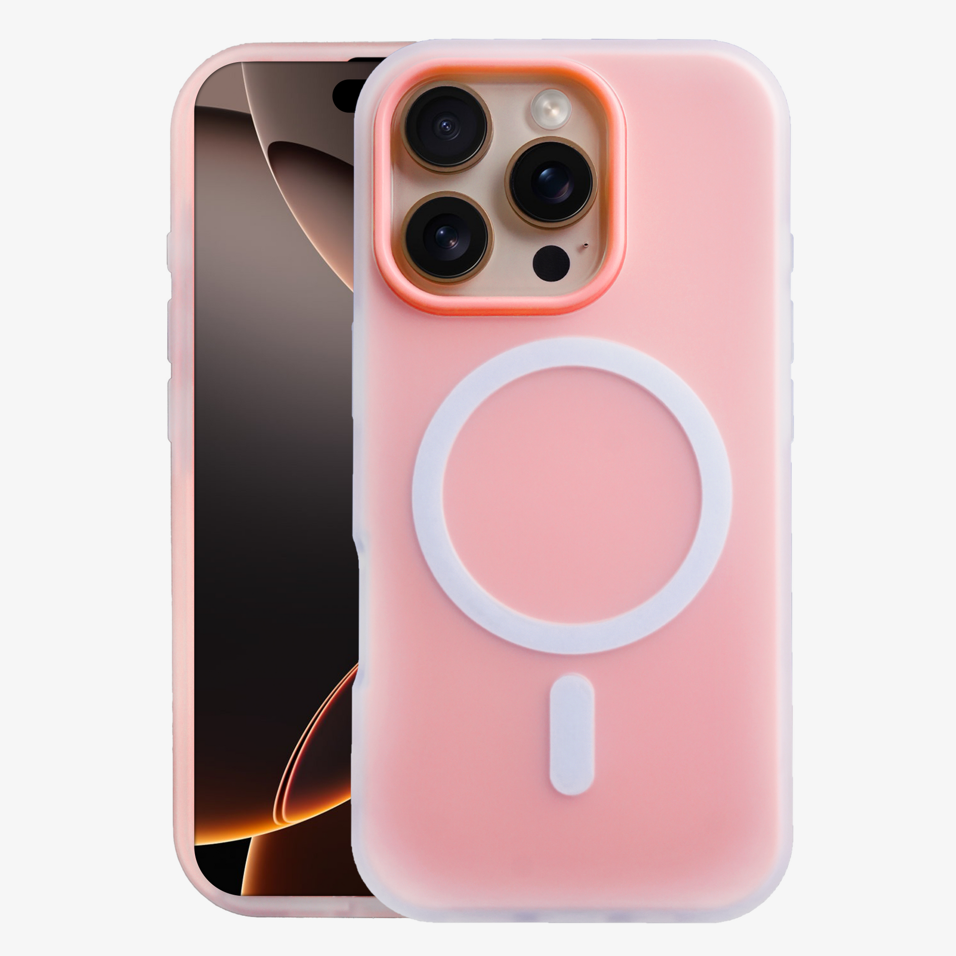 iPhone 16 Pro MagSafe Case – Peach Pink Edition