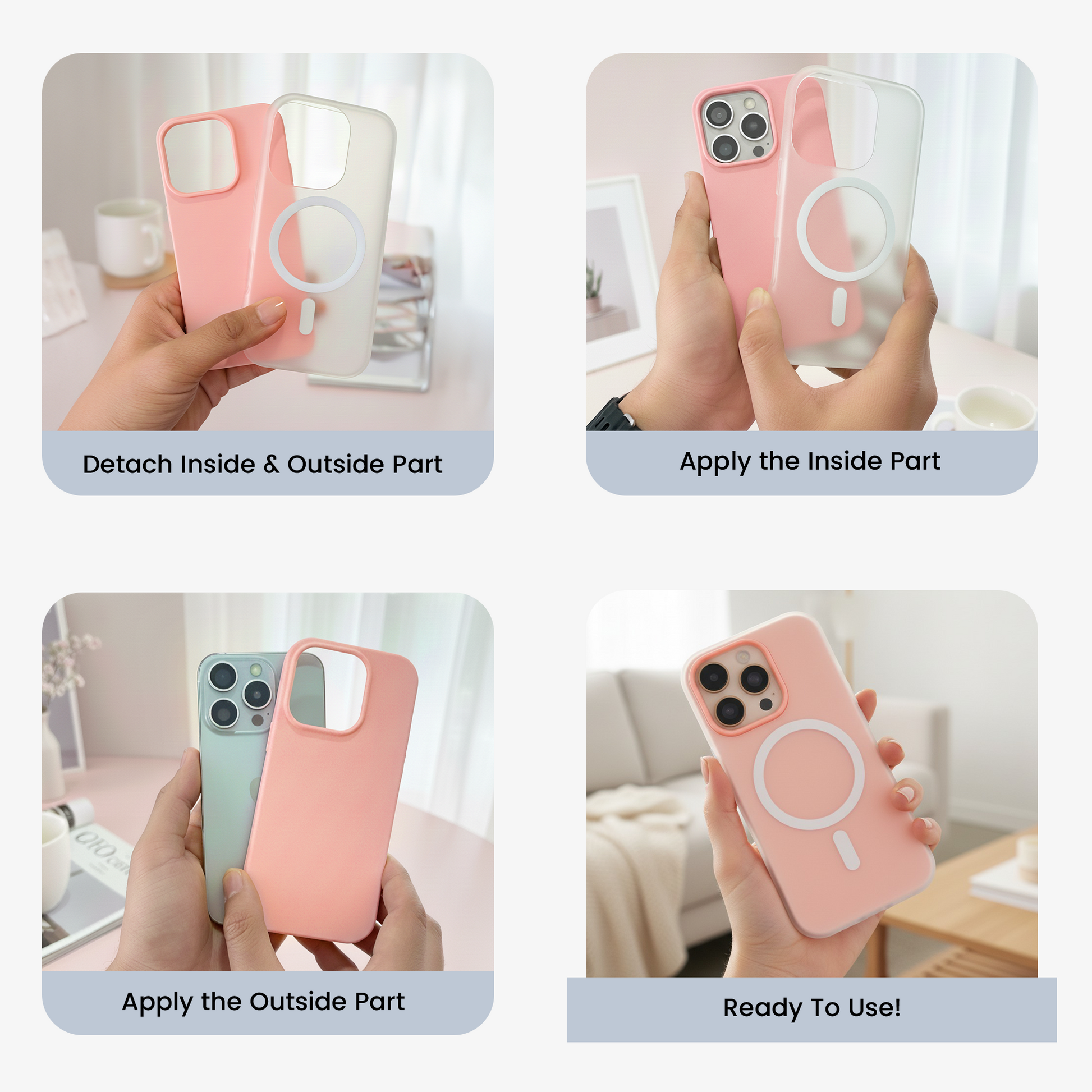 iPhone 16 Pro MagSafe Case – Peach Pink Edition